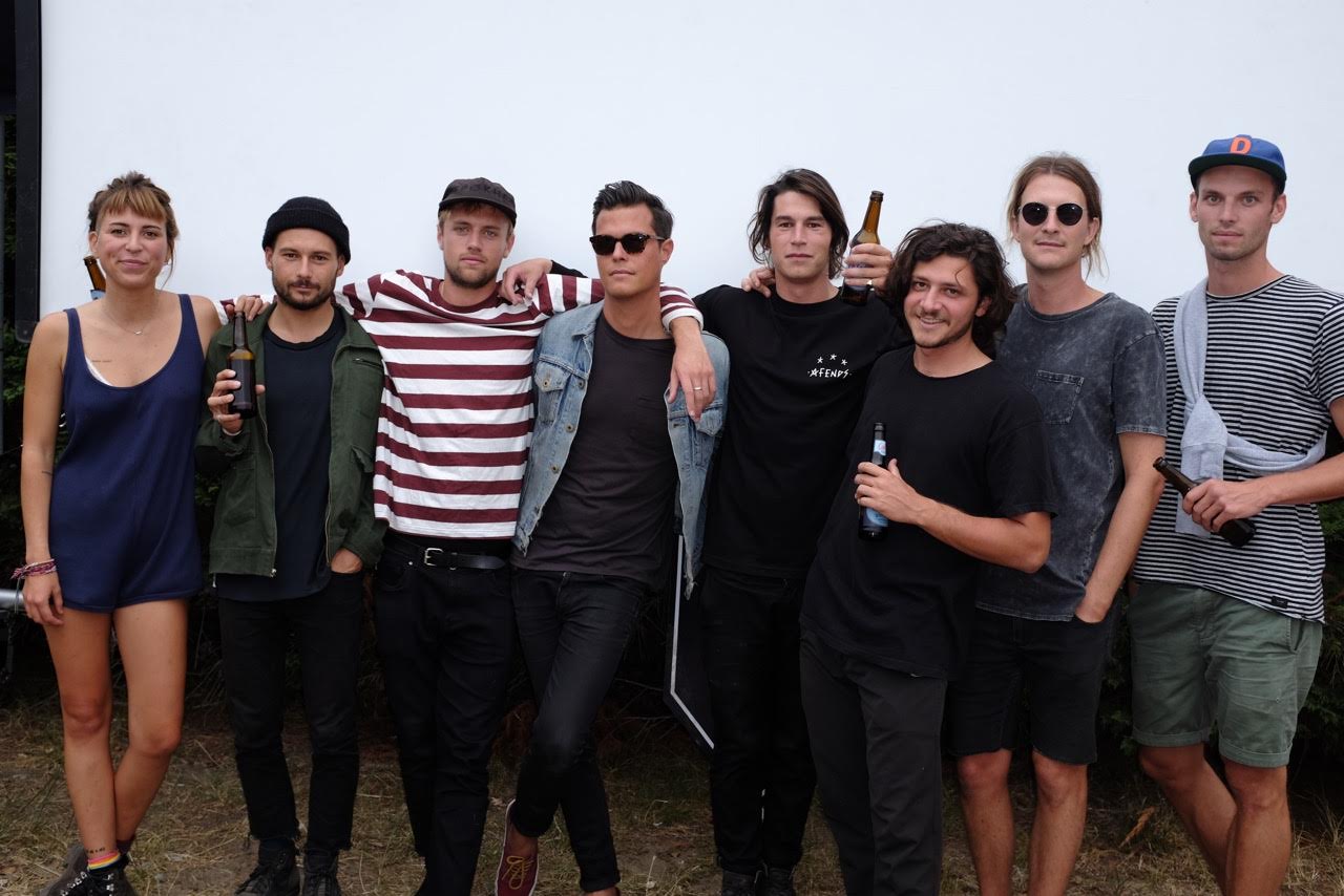 From left   Eva (WT) Dion Agius, Josh Barrow (Globe) Clement (dj and previous front man of Concorde) Alexei ‘Fuckboi’ Obolensky (WT), Yentl (WT), Ben Boyd (WT) Maxime (Globe)