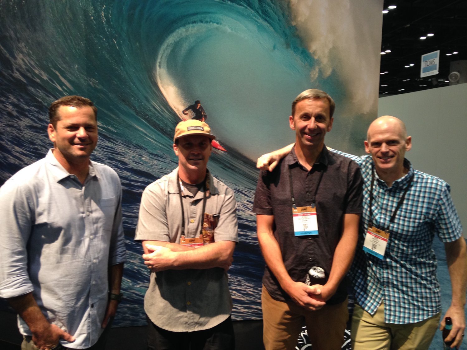 Dakine’s Todd Stanley, Sales Director USA; Chris Gilbert, Product Line Manager; Chiko Bukovansky, VP of Sales & Ken Meidell, CEO