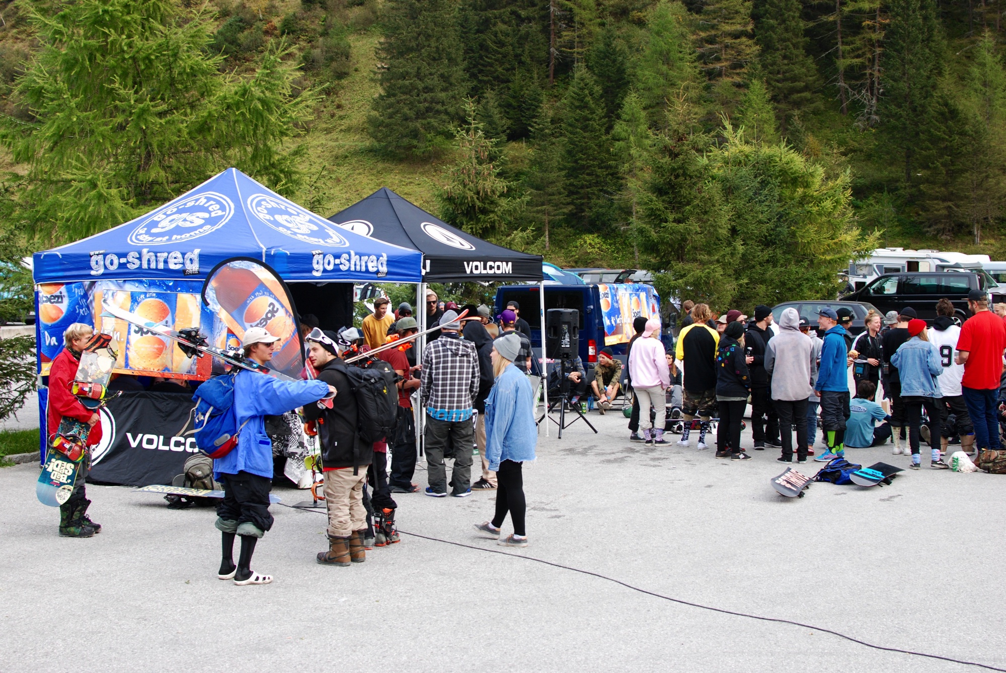 The After Shred Session animated people to hang out in the parking lot after riding…