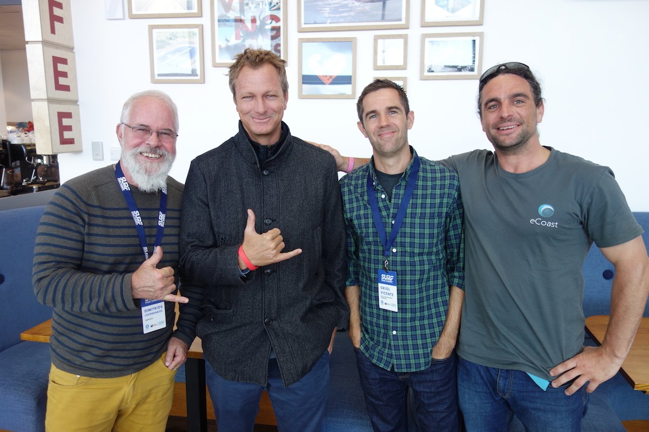 Winveste's Dimitrios Levendakos, Shane Beschen, Oriol Vicente (Kelly Slater Wave Co) & Ed Atkin from eCoast