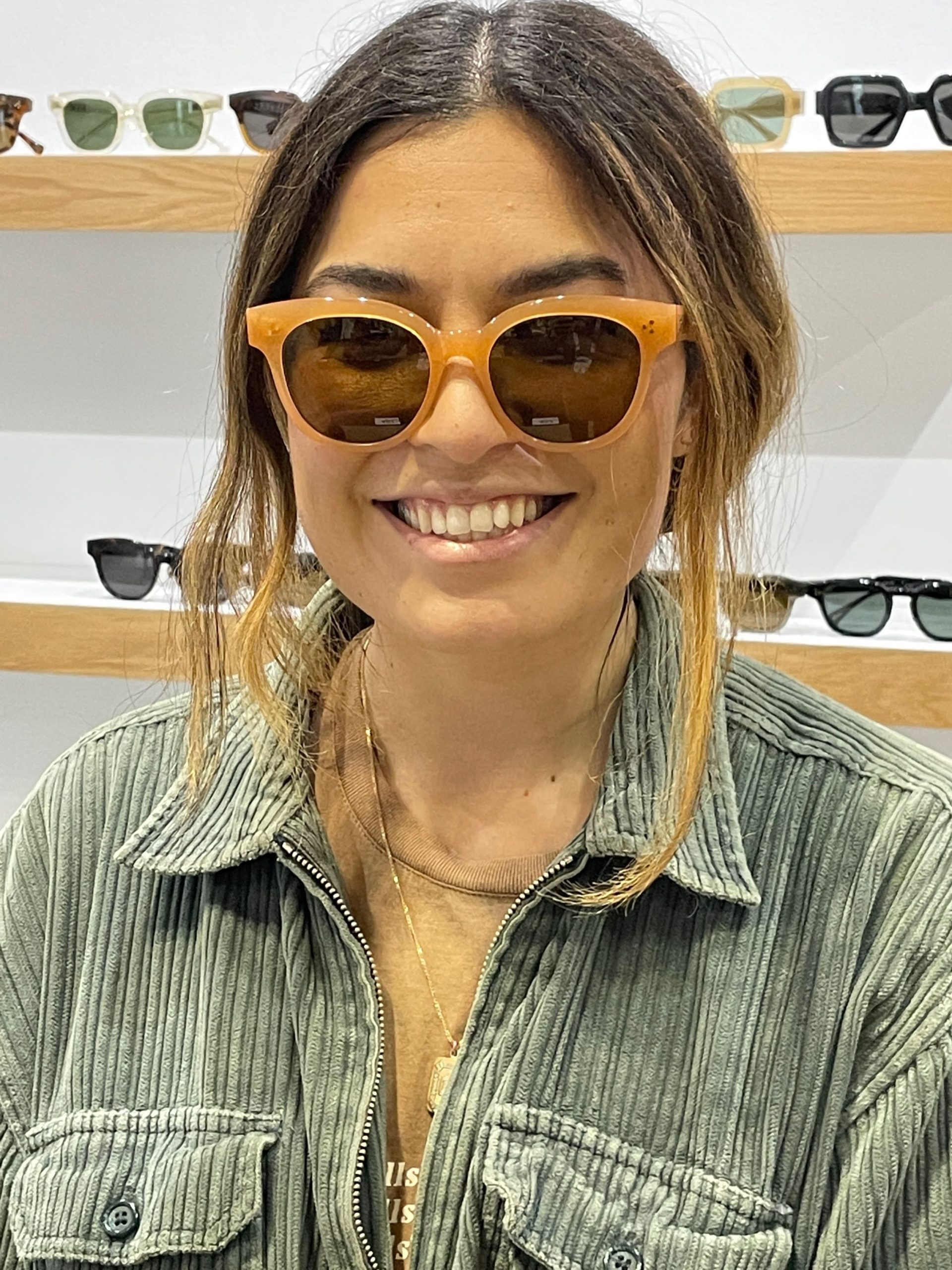 Raen’s cat eye Nicole frame in Papaya