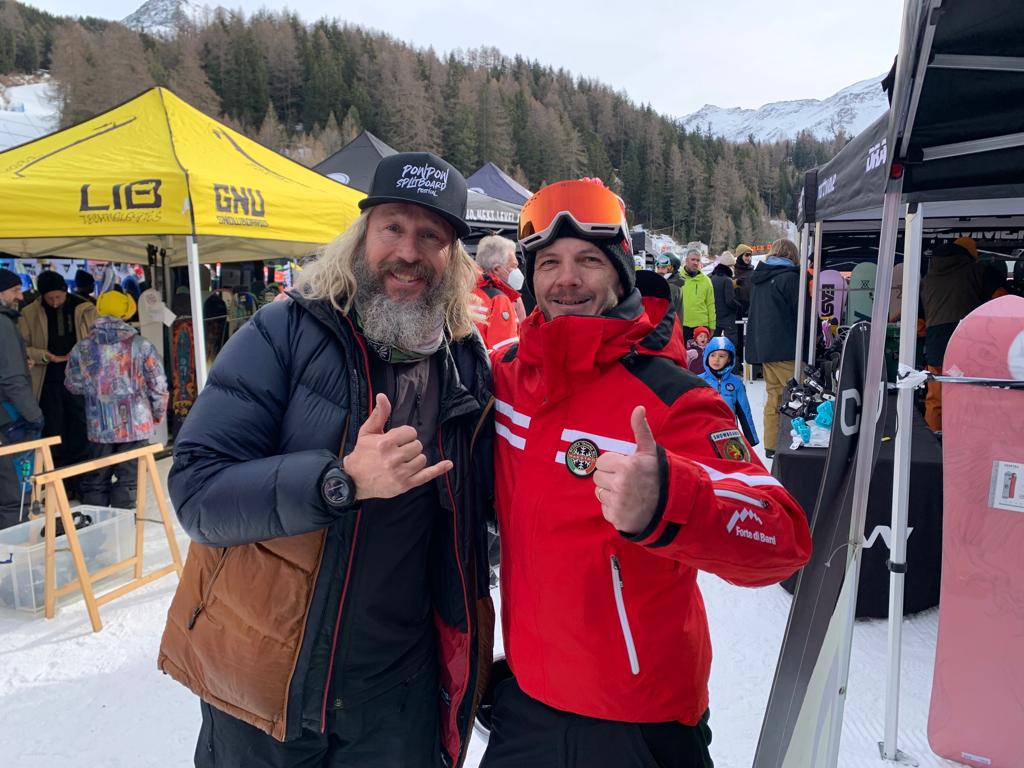 Two splitboard festival organizers Rasmus Ostergaard and Ettore ...