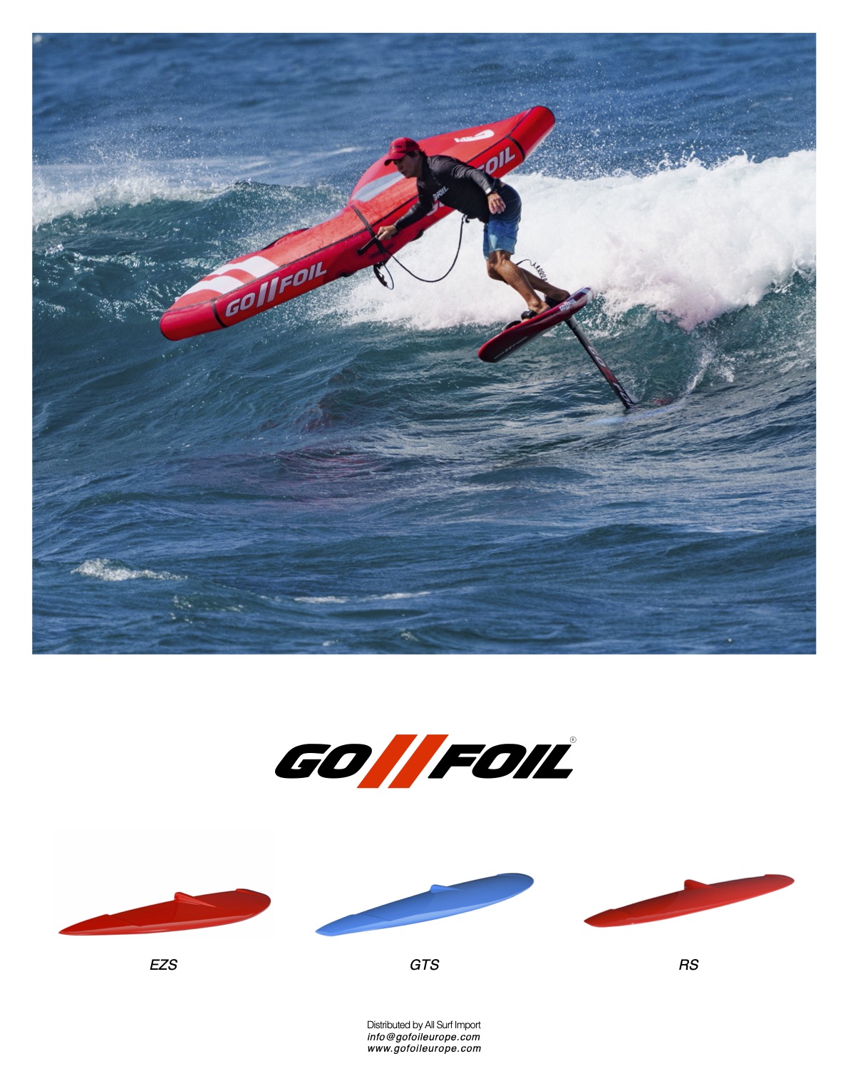 偉大な GOFOIL GO ペダスタル9 バックウィング ＋ 18W FOIL サーフィン