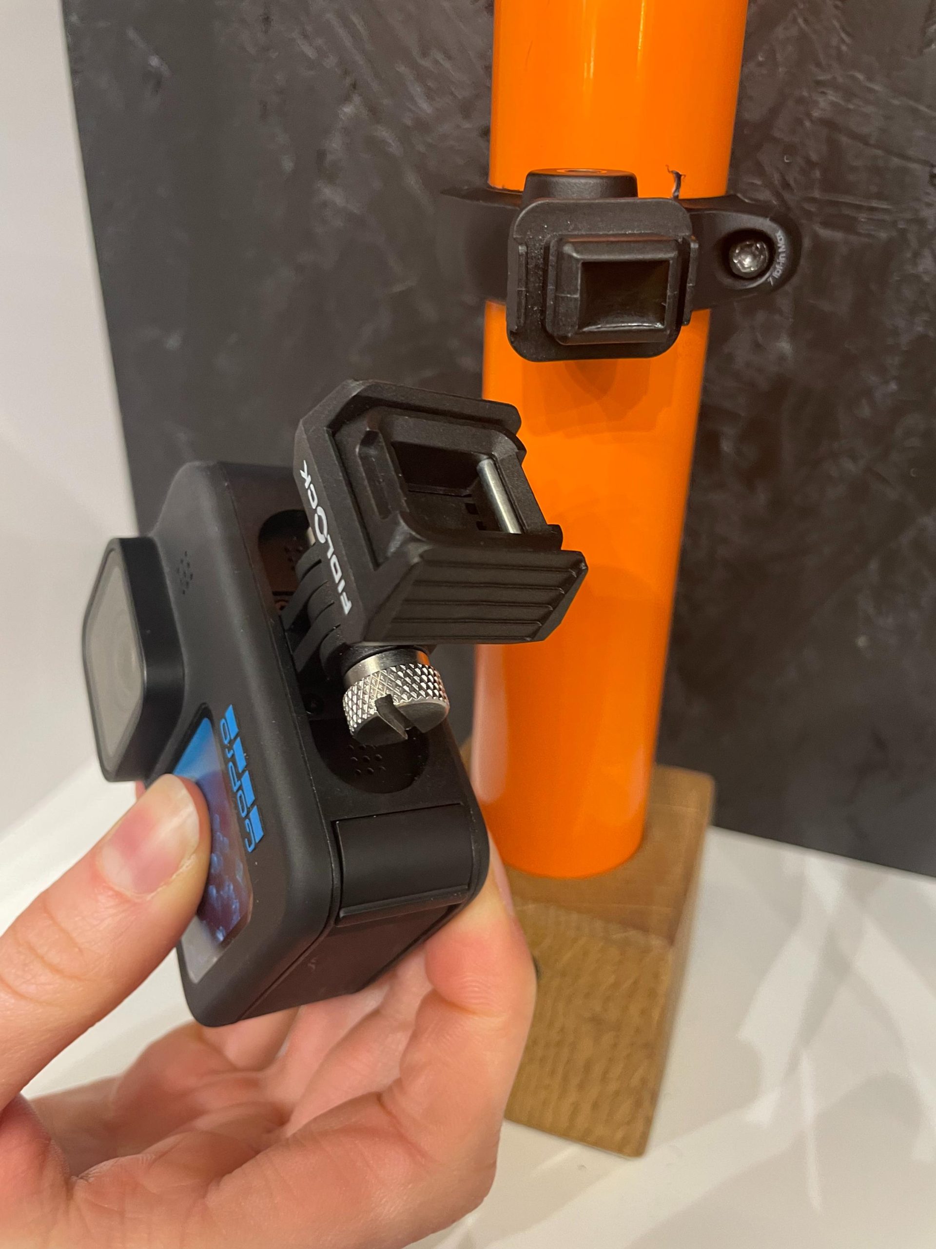 Fidlocks Action Cam mount is a quick release interface between camera and standard mount