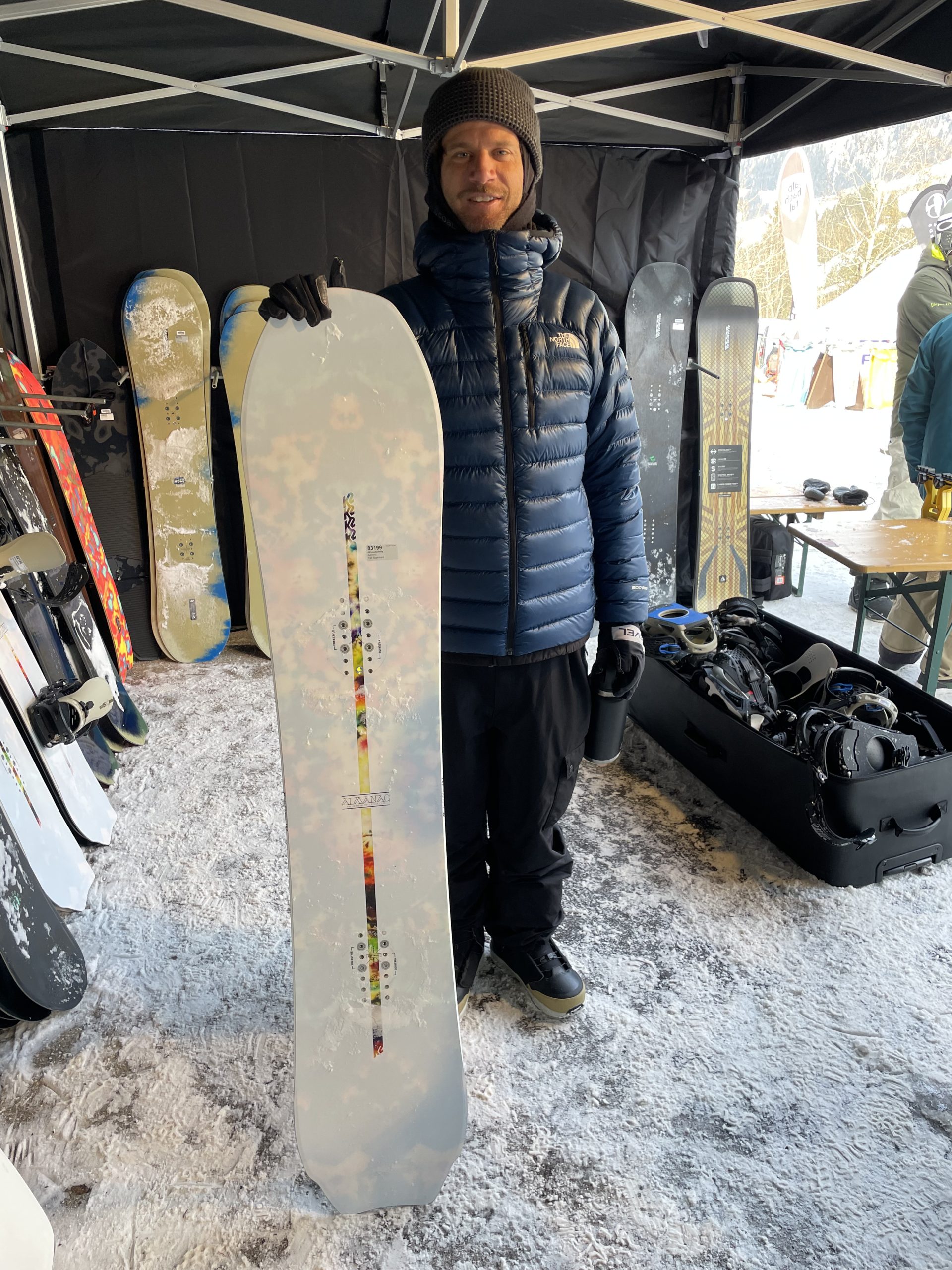 K2’s Marco Reck with the Almanac unisex all mountain board