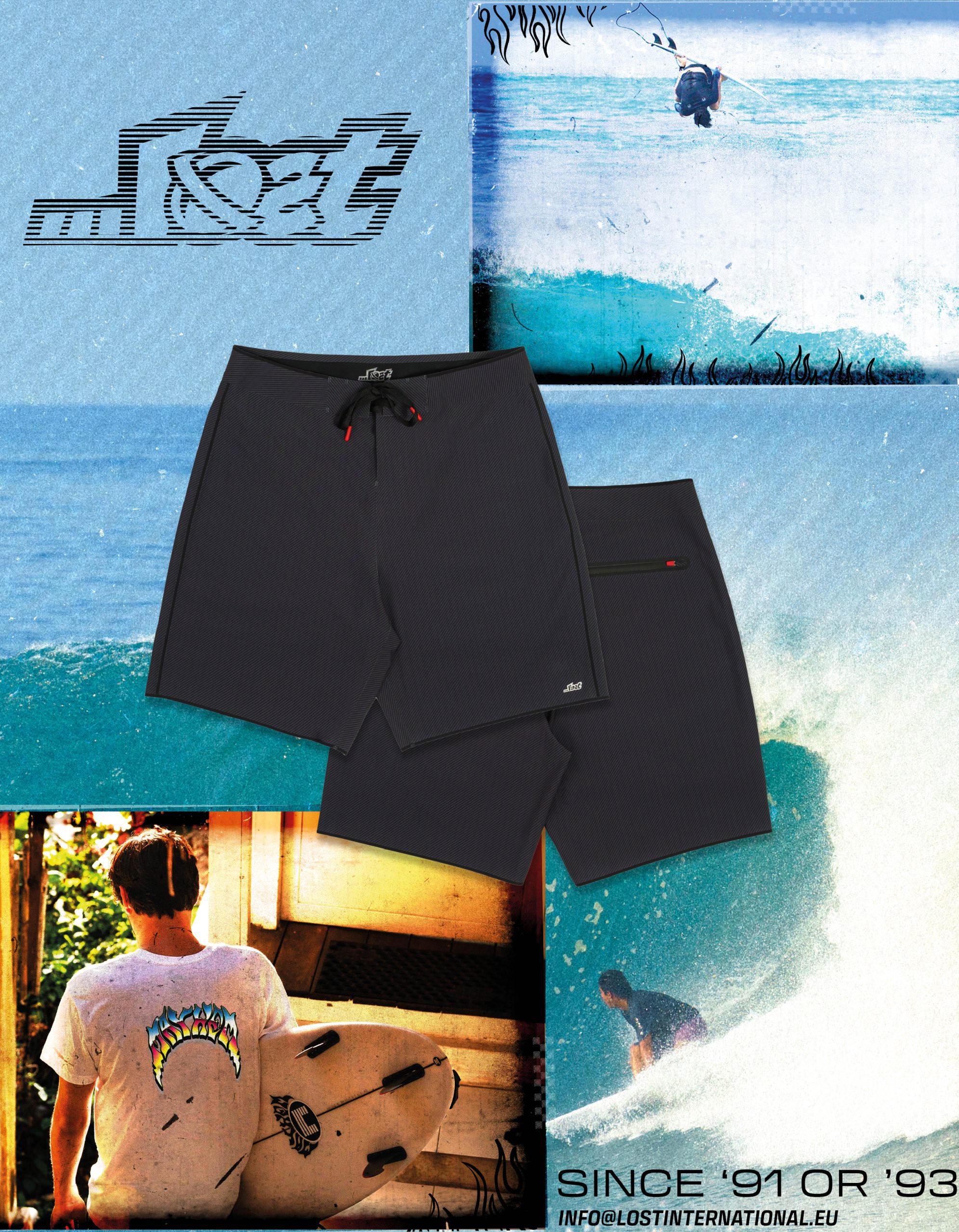 121 Lost mens boardshorts