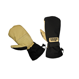 Gauntlet Mitten Tan_Black